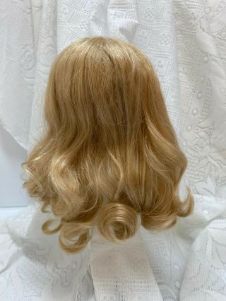 Vintage Size 7 - 8 Synthetic Blonde Doll Wig For Vintage Antique Doll
