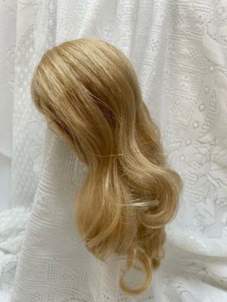 Vintage Size 7 - 8 Synthetic Blonde Doll Wig for Vintage Antique Doll 2