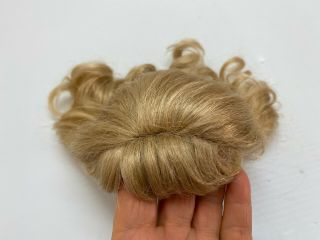 Vintage Size 7 - 8 Synthetic Blonde Doll Wig for Vintage Antique Doll 3