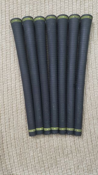 Nike Golf Pride Tour Velvet Grips Black / Volt - Set Of 7 Rare