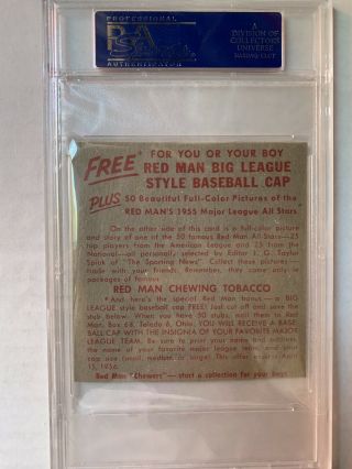 PSA 1955 Red Man Tobacco Willie Mays York Giants VERY RARE 2