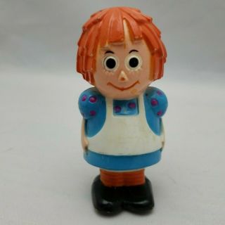 Vintage Buddy L Bobbs - Merrill Raggedy Ann Doll Hard Plastic Toy Figure Figurine