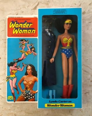 Vintage 1976 12” Mego Wonder Woman Lynda Carter Doll - In