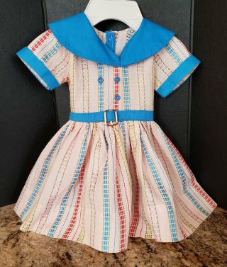 Vintage Handmade Doll Dress For Large Doll - For Size
