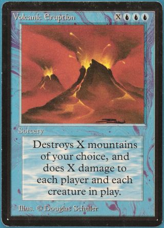 Volcanic Eruption Beta Pld Blue Rare Magic Gathering Card (id 140759) Abugames