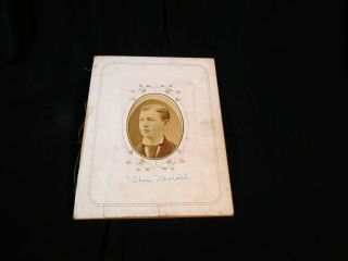 Antique Civil War Era Cdv Partial Photo Album Circa 1860s