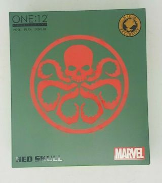 Mezco One 12 Classic Red Skull Nycc Exclusive Green Suit