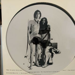 John Lennon Two Virgins Picture Disc Rare (edited Photos)
