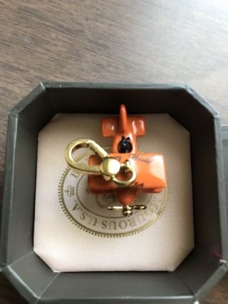 Juicy Couture Charm Orange Airplane With Yorkie 