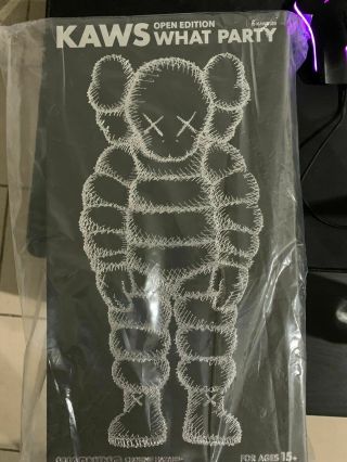 Kaws What Party Statue Figure Black | In Hand | 100 Authentic | |