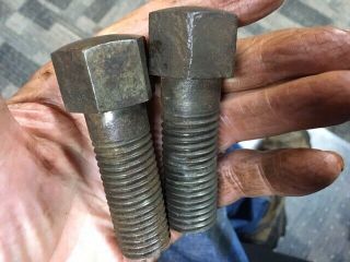 2 Antique Hit Miss Stationary Gas Steam Engine 7/8 " Crown Top Hex Head Bolts