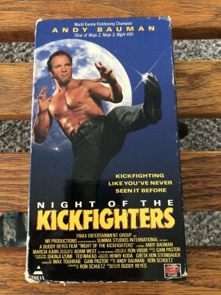 Night Of The Kickfighters Vhs Rare Horror Cult Sleaze Action Martial Arts Aip Pm