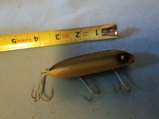 Vintage South Bend Bass Oreno Wood Glass Eye Fishing Lure