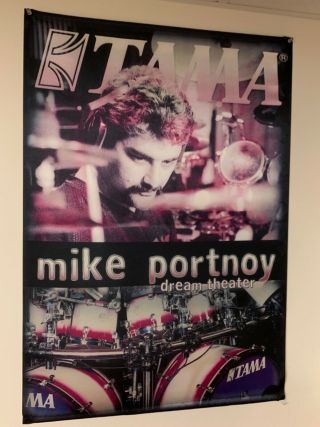Rare Vintage Tama Drums Mike Portnoy Dream Theater Cloth Poster Banner