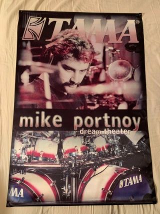 Rare Vintage TAMA Drums Mike Portnoy Dream Theater Cloth Poster Banner 2