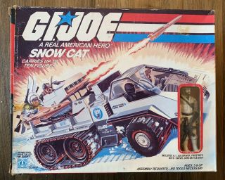 1985 Hasbro Gi Joe Snow Cat W/frostbite Mib Contents