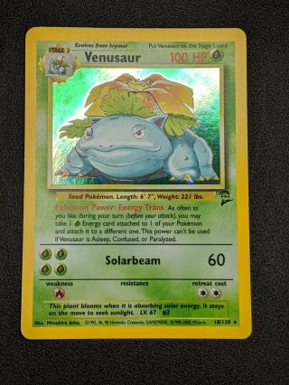 Venusaur - Base Set 2 - 18/130 - Holo Rare - Pokemon Card