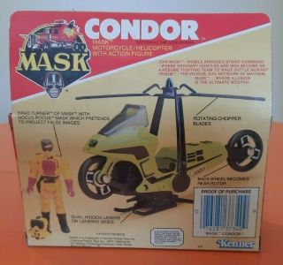 M.  A.  S.  K.  CONDOR Motorcycle Box MISB Kenner 1985 MASK Series 1 2