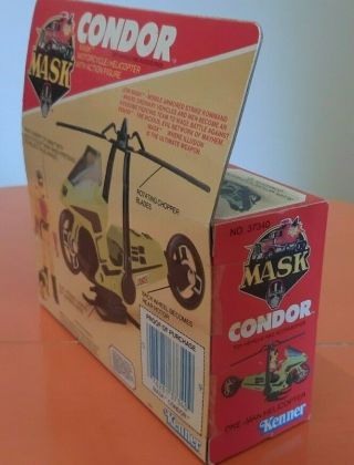 M.  A.  S.  K.  CONDOR Motorcycle Box MISB Kenner 1985 MASK Series 1 3