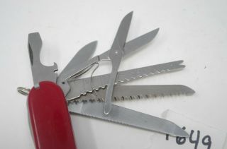 Victorinox Craftsman Red Blade Survival Swiss Army Pocket Knife RARE 3