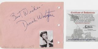 Dinah Washington Rare Hand Signed In Person Album Page.