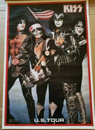 Kiss 1976 Us Tour Poster Aucoin Boutwell Rare One Stop Posters Still Rolled
