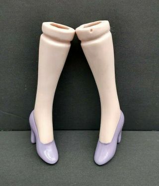 Porcelain Doll Parts Two Legs Matching W/Light Purple Heels Approx 3.  5 