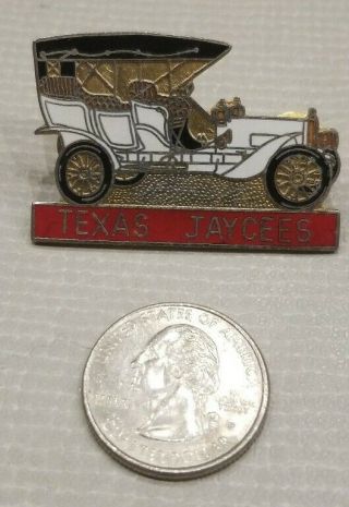 Texas Jaycees Antique Car Collectors Pin Post Back Enamel