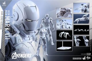Hot Toys 1/6 Avengers Mms329 Iron Man Mark Vii Mk7 Sub - Zero Figure.