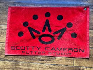 Scotty Cameron Towel Red Black Crown Putter Studio Tour Rare