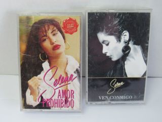 Selena Y Los Dinos Cassette Tapes - Ven Conmigo - Amor Prohibido - Rare