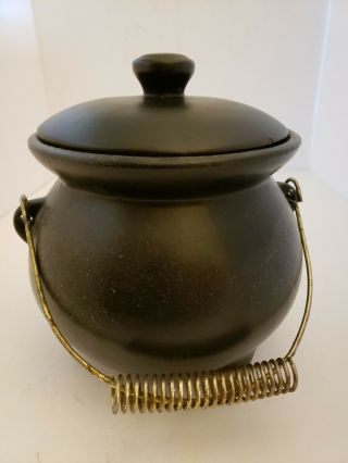Vintage Mccoy Black Bean Pot Cookie Jar Cauldren Kettle Halloween Rare