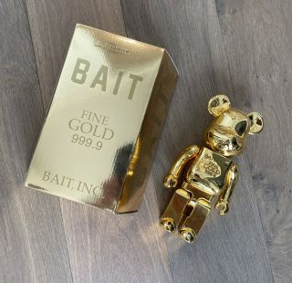 Medicom Bearbrick Bait Fine Gold 999.  9 Golden Bar 400