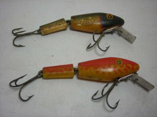Two Vintage Plastic L&s Bass Master Fishing Lures