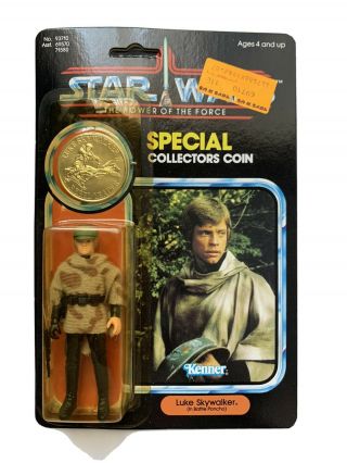Vintage 1984 Kenner Star Wars Luke Skywalker Battle Poncho Potf Last 17 Moc