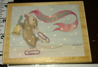House Mouse,  Joyous Noel,  Rare,  Colorful,  Stampabilities,  C55,  Rubber,  Wood