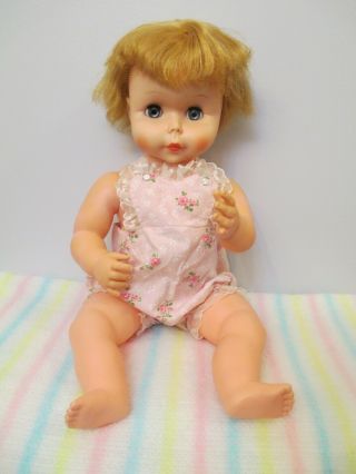 Darling Vintage All Vinyl & Plastic Baby Doll By Deluxe Reading,  1963