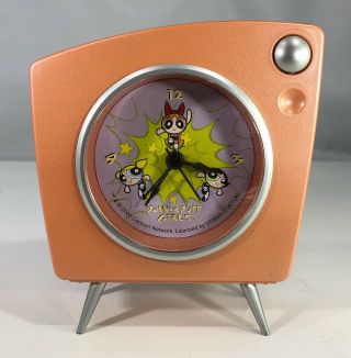 Rare Vintage Retro Powerpuff Girls Clock 2000 Cartoon Network