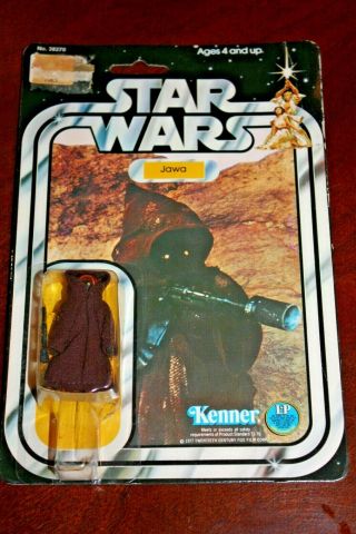 Kenner Star Wars 1977 12 Back Jawa Moc Vintage Afa Action Figure W/case