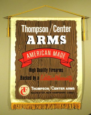 , Very Rare - Early Thompson/center Arms Cloth Retail Merchandising Banner