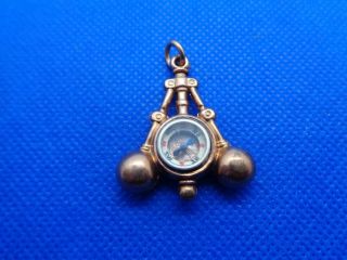 Rare Vintage Antique Rolled Gold Compass Pendant Fob - Koppo