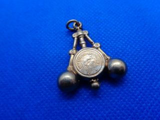 RARE VINTAGE ANTIQUE ROLLED GOLD COMPASS PENDANT FOB - KOPPO 2