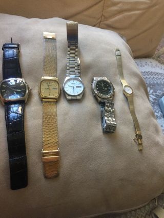 Joblot Rare Vintage Watches Early Seiko Sq 7n43 - 7a9w,  8123 - 513lt Quartz Etc
