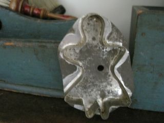 Old Primitive Lady Dark Tin Cookie Cutter With A Handle American Country Aafa