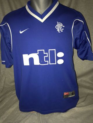 Rangers Home Shirt 2001/03 Small Rare And Vintage