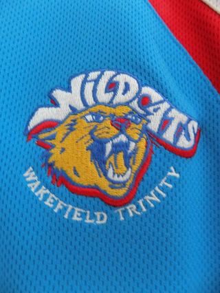 RARE 2009 Wakefield Wildcats Trinity Rugby League Shirt Top Home Large 3