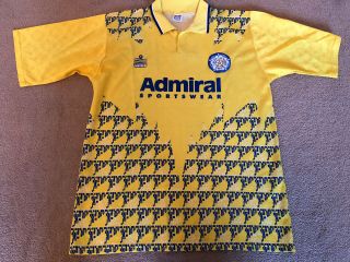 Leeds United Retro Admiral Away Shirt 1992 - 1993 Authentic And Rare