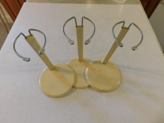 Vintage Nancy Ann Storybook Doll Stand 3 Each 8 " To 13 1/2 Inch Metal Wire Good
