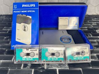 Philips Pocket Memo 0095 Mini Cassette Recorder Dictaphone Vintage Rare 2
