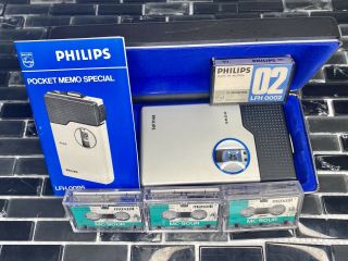 Philips Pocket Memo 0095 Mini Cassette Recorder Dictaphone Vintage Rare 3
